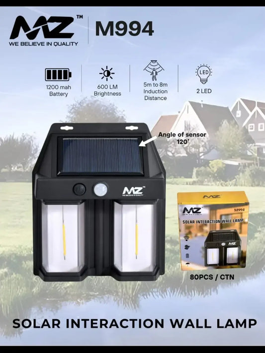 Solar Interaction Wall Lamp M994 – Dual LED | Motion Sensor | Zero Electricity Cost