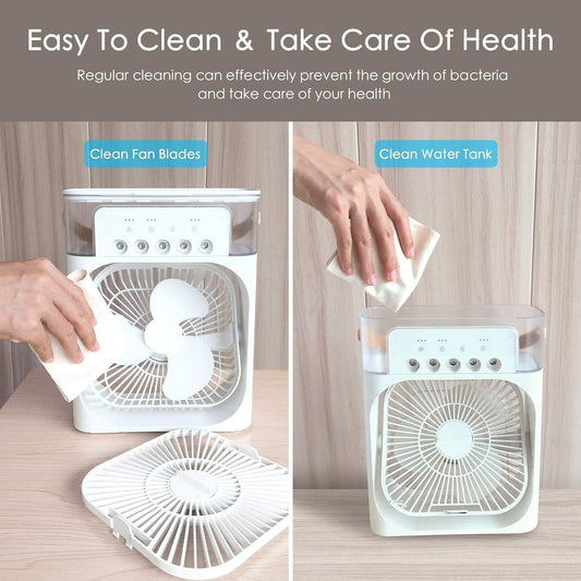 Portable Air Cooler Fan with Water Tank & USB Power